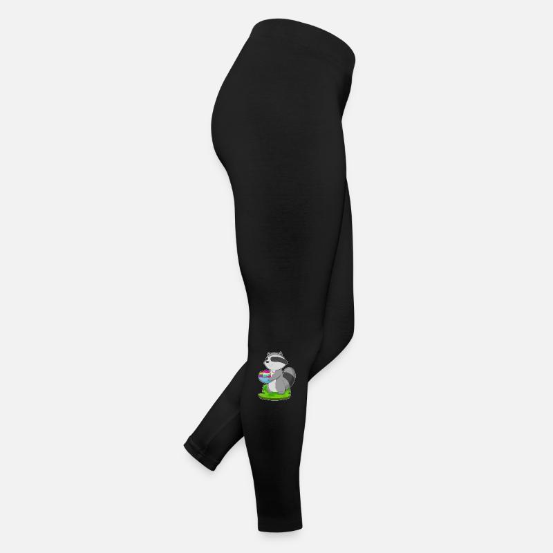 Waschbär Ostern Ostereier Frauen Jersey Leggings