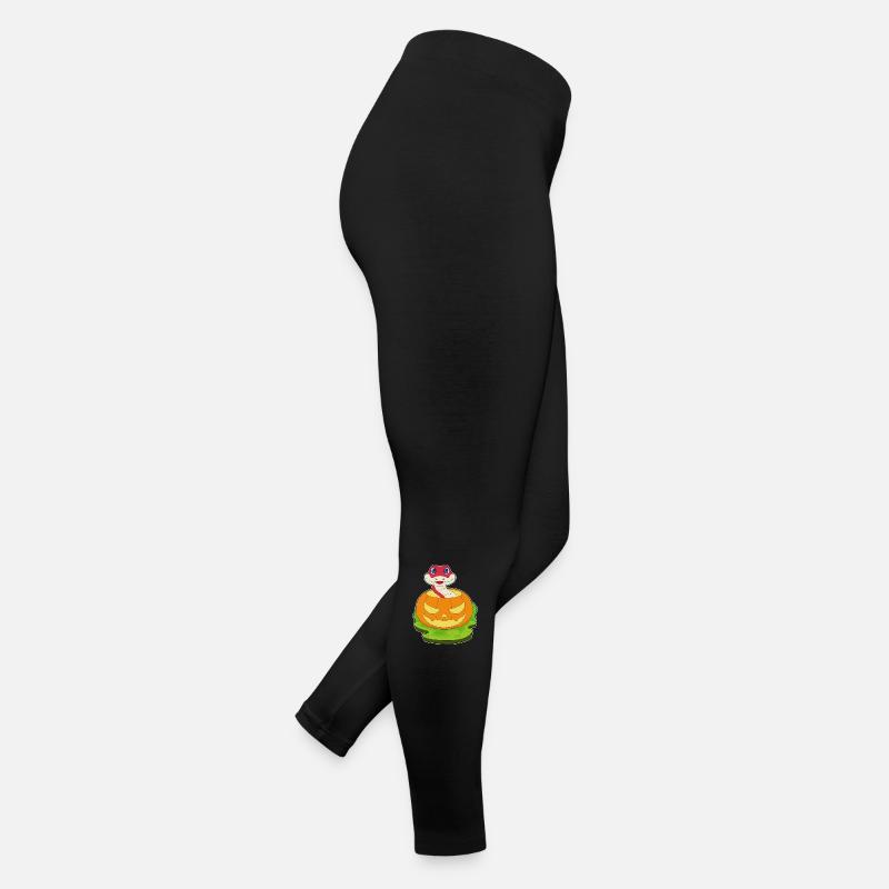 Schlange Halloween Kürbis Frauen Jersey Leggings