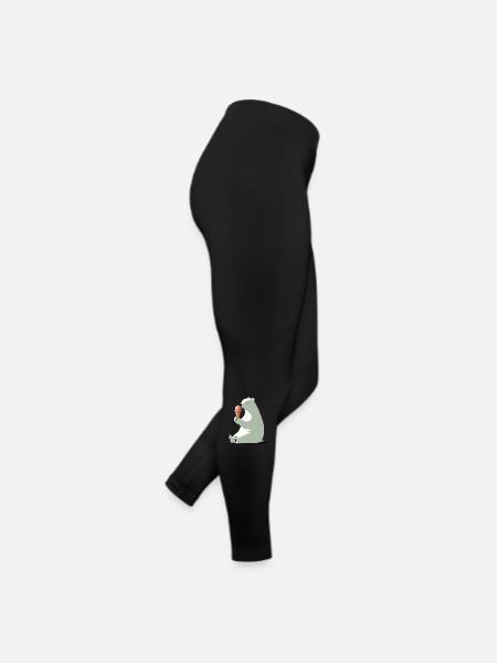 Eisbär mit Eis - Frauen Jersey Leggings - Schwarz - Rechts