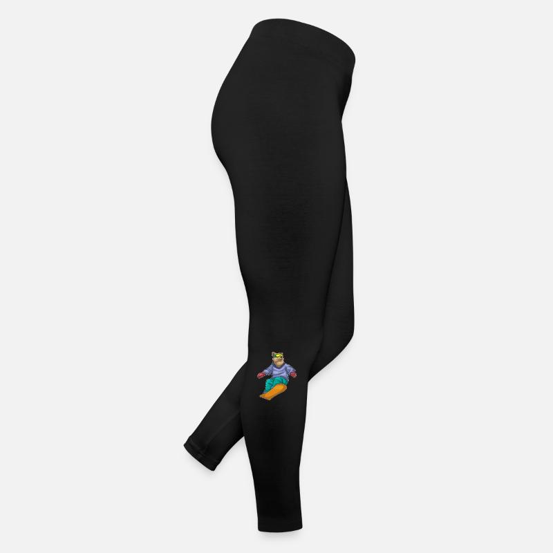 Bär Snowboard Wintersport Frauen Jersey Leggings