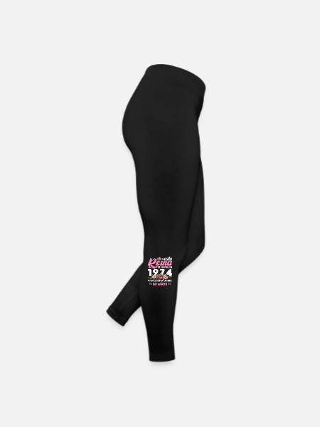 Cadeau d’anniversaire 50 ans femme Fabriqué en 1974 - Legging en jersey Femme - noir - Droite