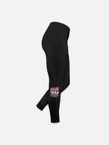 40 Jahre Geburtstagsgeschenk Frau aus dem Jahr 1984 - Frauen Jersey Leggings - Schwarz - Rechts