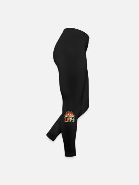 1984 Anniversaire des femmes Édition limitée Vintage - Legging en jersey Femme - noir - Droite