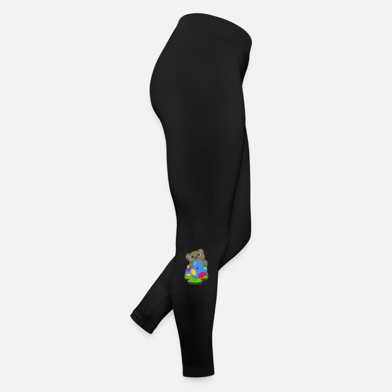 Bear Easter Easter Eggs Women’s Jersey Leggings