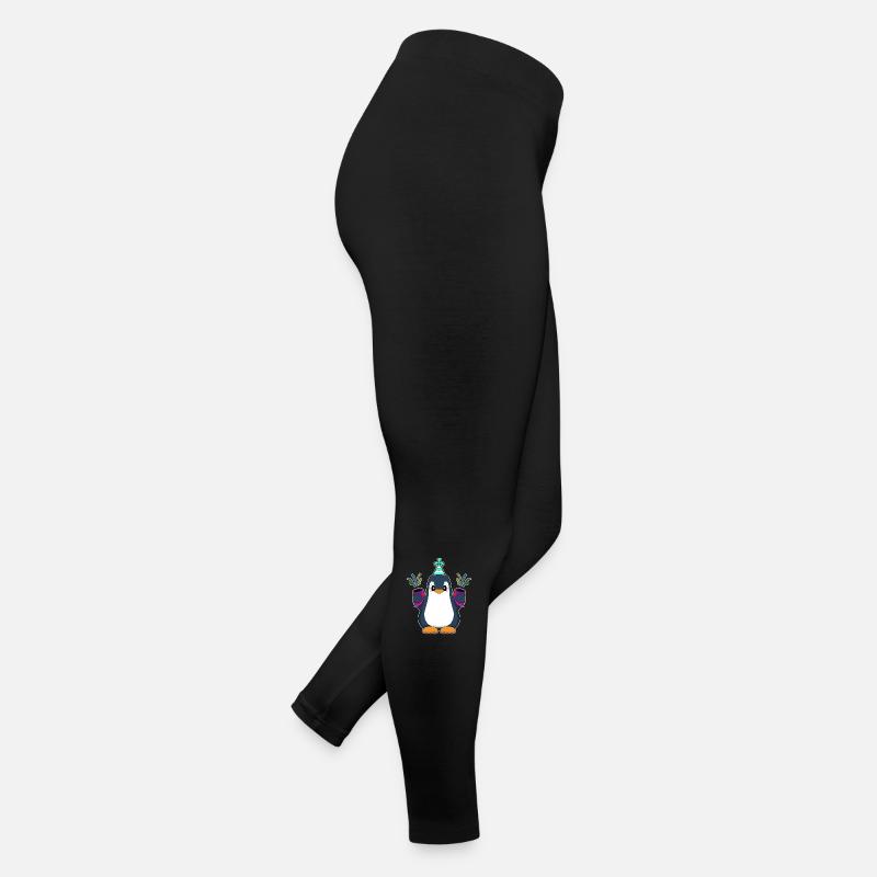 Penguin Birthday Confetti Women’s Jersey Leggings