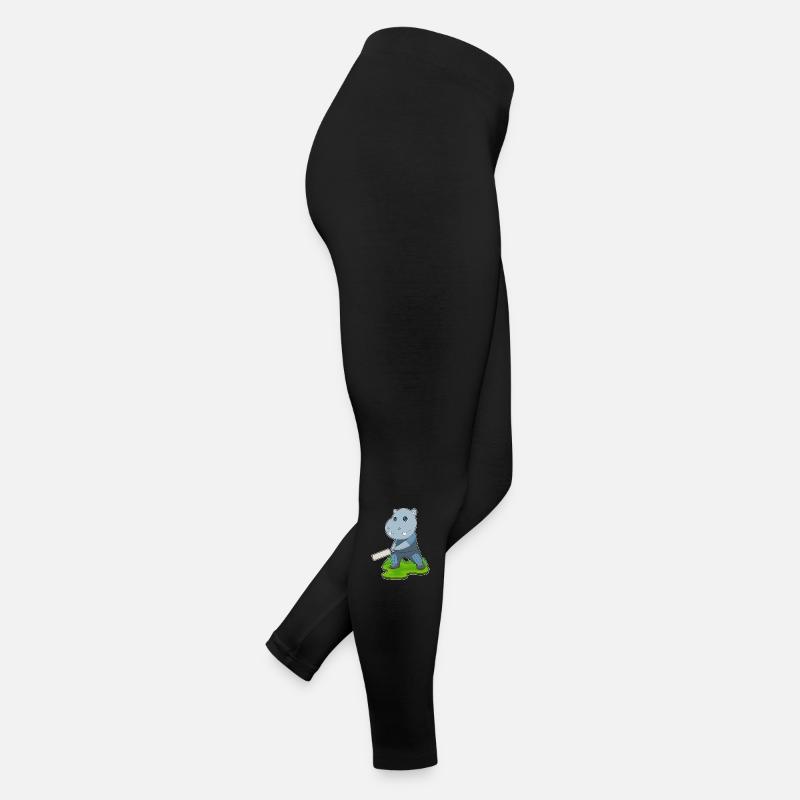 Nilpferd Cricket Cricketschläger Frauen Jersey Leggings