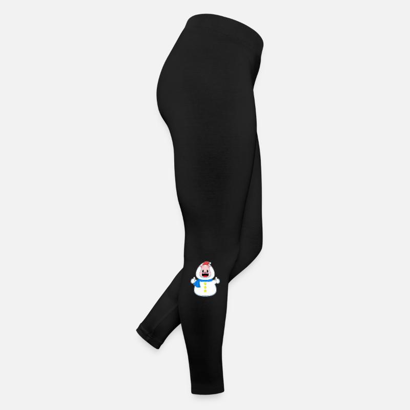 Schwein Weihnachten Schneemann Frauen Jersey Leggings