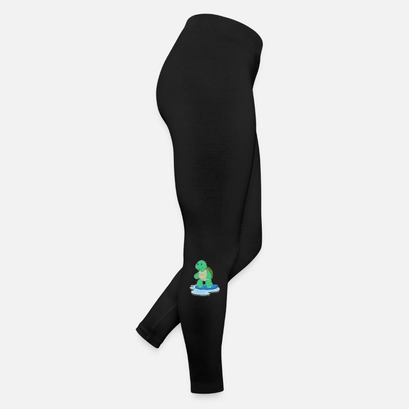 Schildkröte Snowboard Wintersport Frauen Jersey Leggings