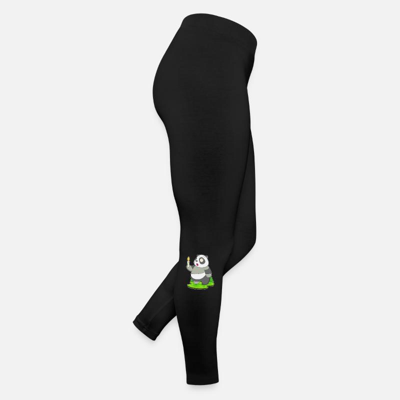 Panda Halloween Zombie Frauen Jersey Leggings