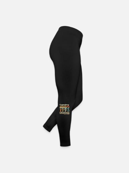 March 1995 Vintage Birthday Gift - Women’s Jersey Leggings - black - Right
