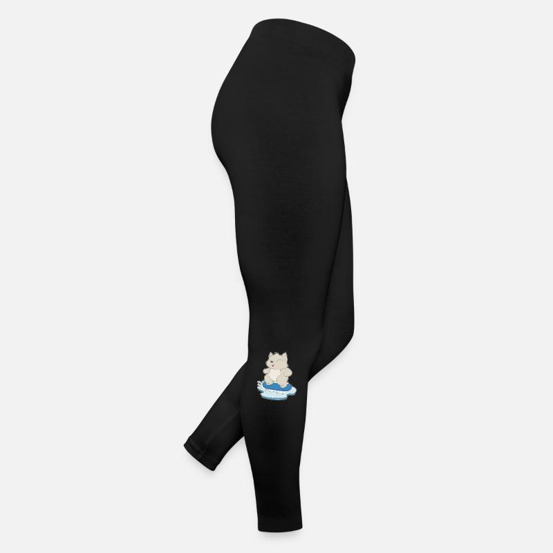 Katze Snowboard Wintersport Frauen Jersey Leggings