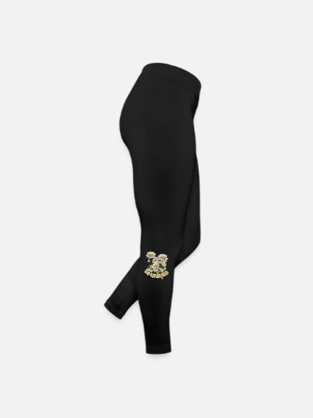 Be Unique, Meadow Flower, Bees - Women’s Jersey Leggings - black - Right