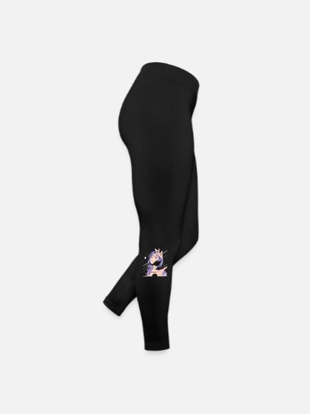Weltraum-Nostalgie ✨ - Frauen Jersey Leggings - Schwarz - Rechts