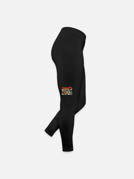 Legenden werden im Oktober 2008 geboren - 2008 - Frauen Jersey Leggings - Schwarz - Rechts