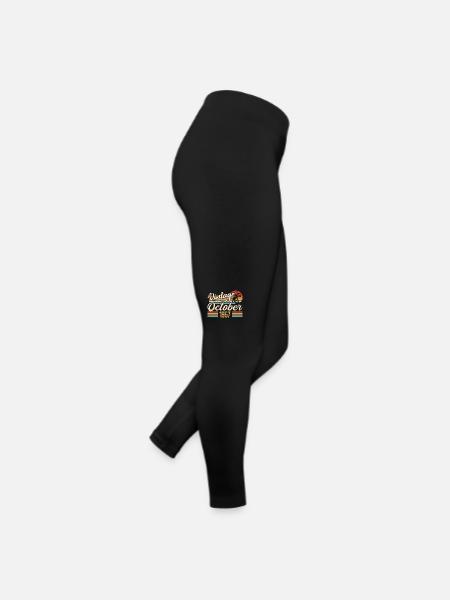October 1957 Anniversary Gift - 1957 - Women’s Jersey Leggings - black - Right