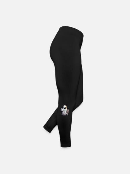 Gespenst Halloween - Frauen Jersey Leggings - Schwarz - Rechts