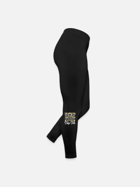 ZUM ARBEITEN ZU ALT, ZUM STERBEN ZU JUNG, ZUM ... - Frauen Jersey Leggings - Schwarz - Rechts