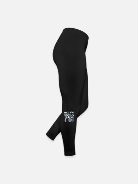 music is the key Dog and Cat Love of Animals - Women’s Jersey Leggings - black - Right