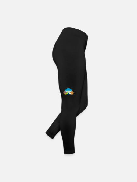 Deux drôles d’escargots souriants - Legging en jersey Femme - noir - Droite