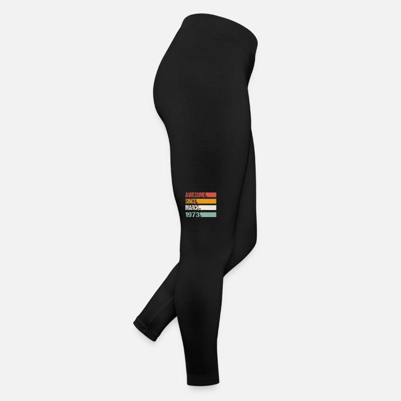 Mars 1973 Vintage Retro Anniversaire Legging en jersey Femme