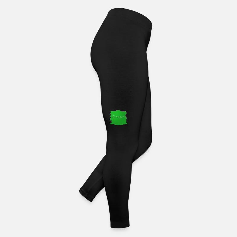 Vert - Legging en jersey Femme - noir