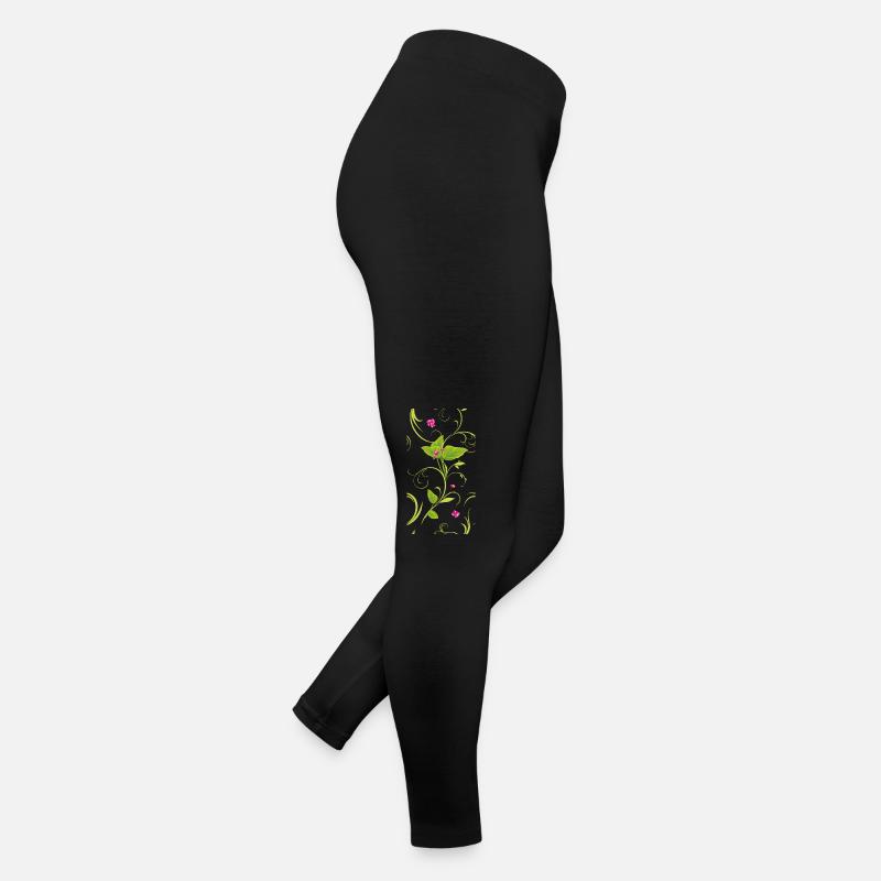 Branche avec des fleurs roses Legging en jersey Femme