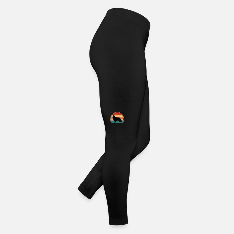 Cavalier King Charles Spaniel Dog Silhouette Legging en jersey Femme