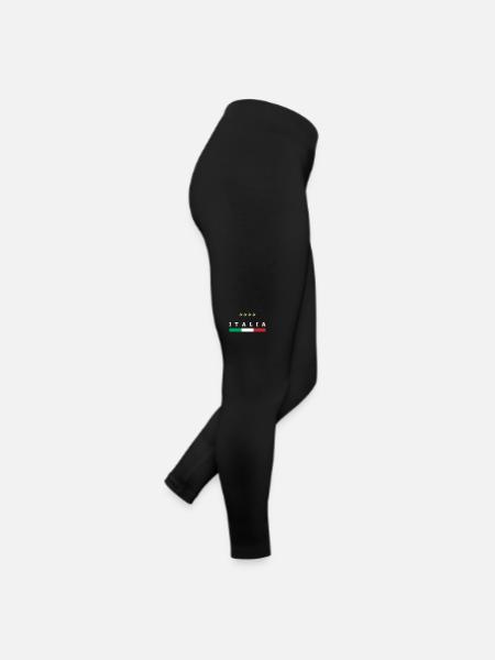 Maillot de football Italie Drapeau italien - Legging en jersey Femme - noir - Droite