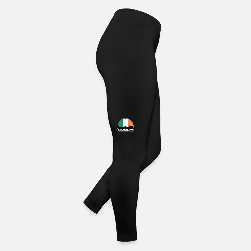 Dublin Irlande Flag Skyline Silhouette Voyage Legging en jersey Femme