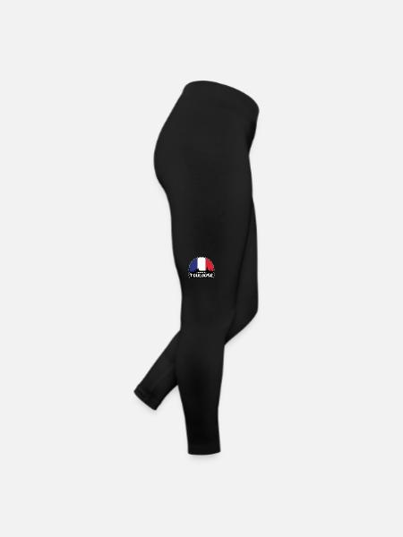 Toulouse France Flag Skyline Silhouette Voyage - Legging en jersey Femme - noir - Droite