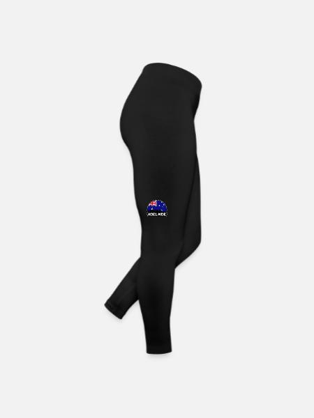 Adelaide Australie Flag Skyline Silhouette Voyage - Legging en jersey Femme - noir - Droite