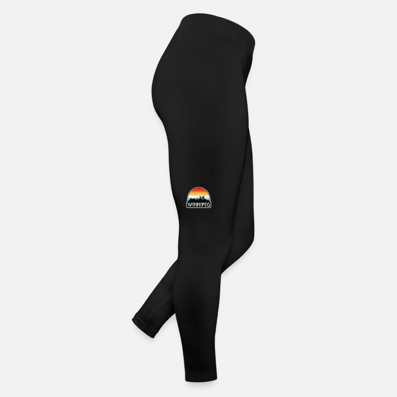 Souvenir de voyage de Winnipeg Canada Flag Skyline Legging en jersey Femme