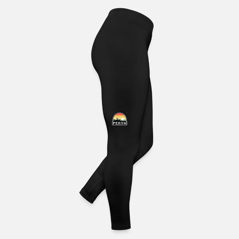 Perth Australien Flagge Skyline Reise-Souvenir Frauen Jersey Leggings