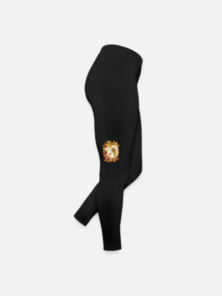 Écureuil d’automne - Legging en jersey Femme - noir - Droite