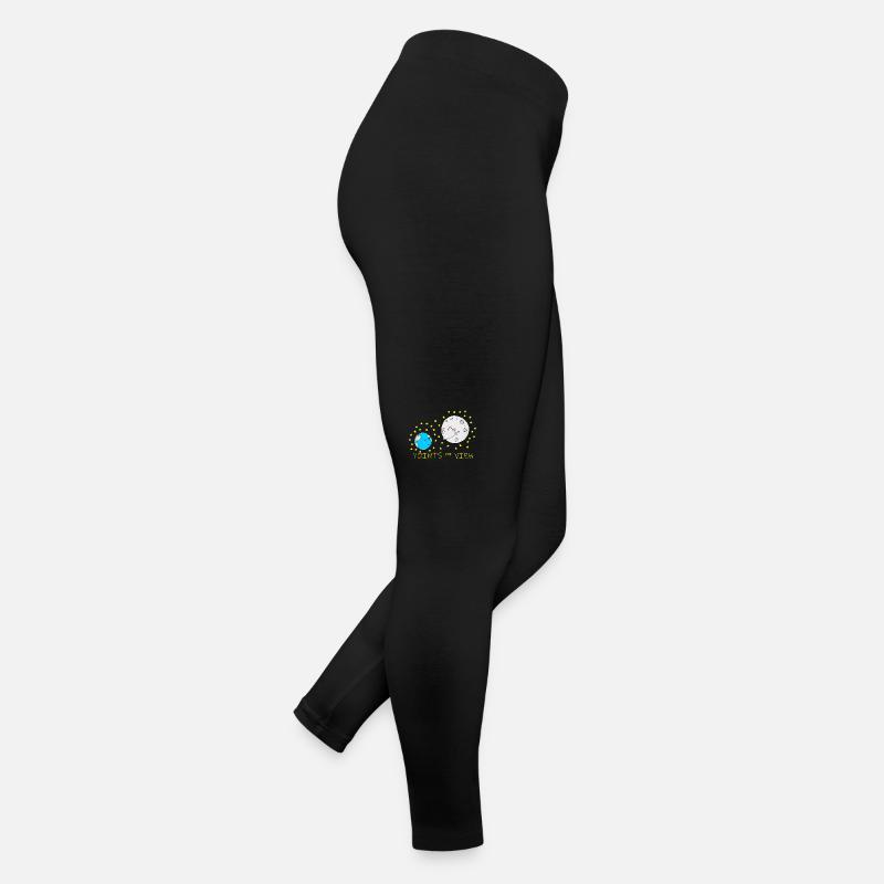 Cute Moon and Earth Positive Points of View Design Women’s Jersey Leggings