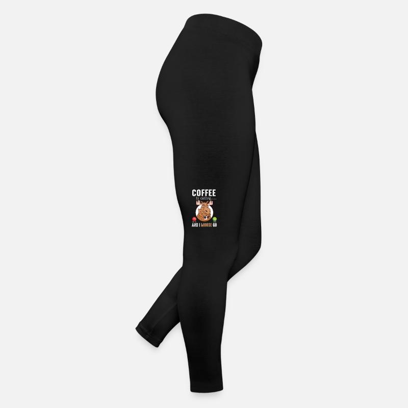 Le café m’appelle et je m’en vais à Elch Legging en jersey Femme