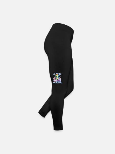 Alle Coolen Kids Lesen Drachen - Frauen Jersey Leggings - Schwarz - Rechts