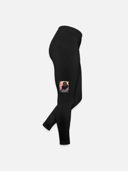 Wiffleball Club Retro Pickleball Team - Women’s Jersey Leggings - black - Right