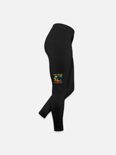 Sommer Familienurlaub 2024 - Frauen Jersey Leggings - Schwarz - Rechts