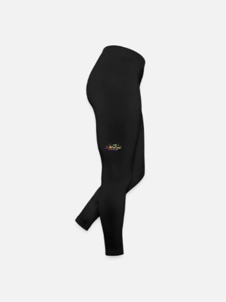Charlestonian Skyline Charleston - Frauen Jersey Leggings - Schwarz - Rechts