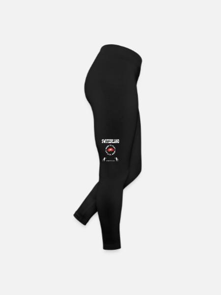 Switzerland - Frauen Jersey Leggings - Schwarz - Rechts
