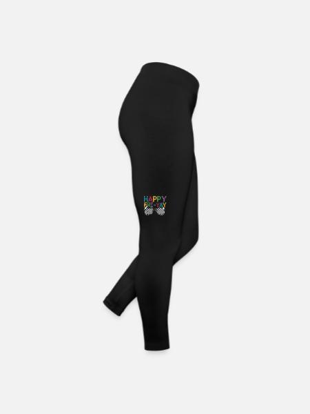 Glücklich Fri Yay Lehrer Wochenende Lustig Meme - Frauen Jersey Leggings - Schwarz - Rechts