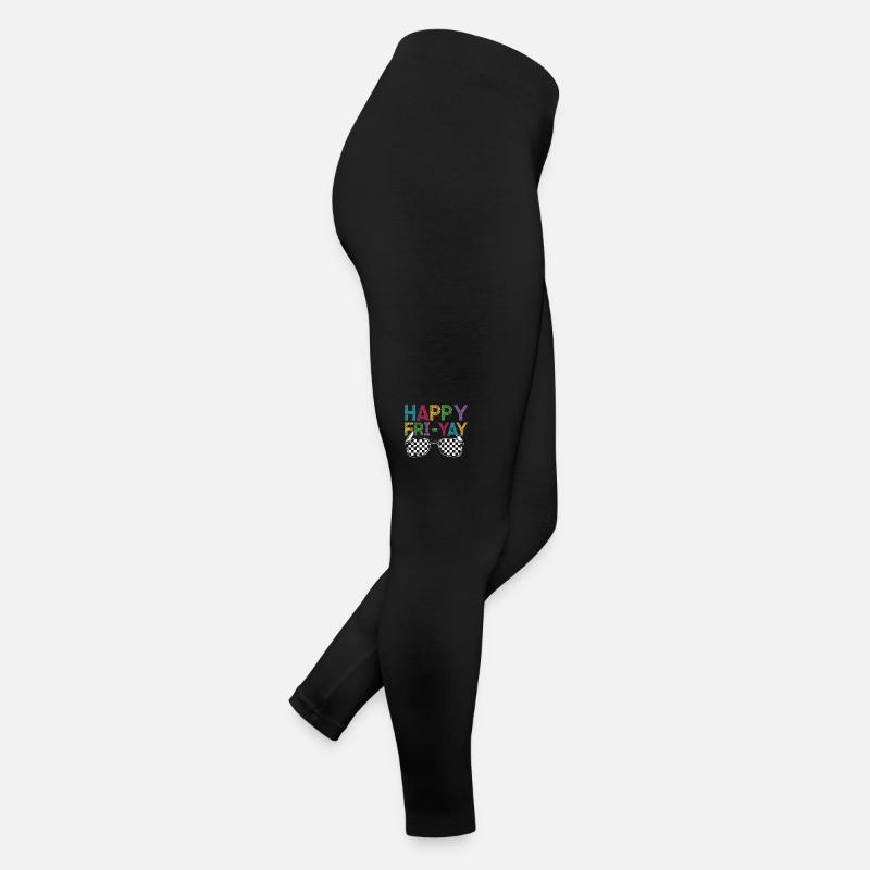 Glücklich Fri Yay Lehrer Wochenende Lustig Meme Frauen Jersey Leggings