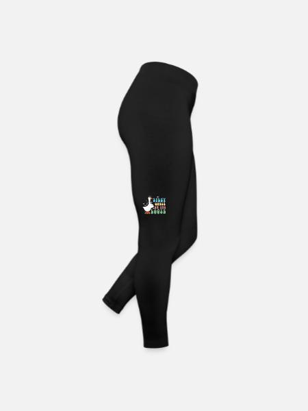 Die Dumme Gans Auf Freiem Fuß - Frauen Jersey Leggings - Schwarz - Rechts