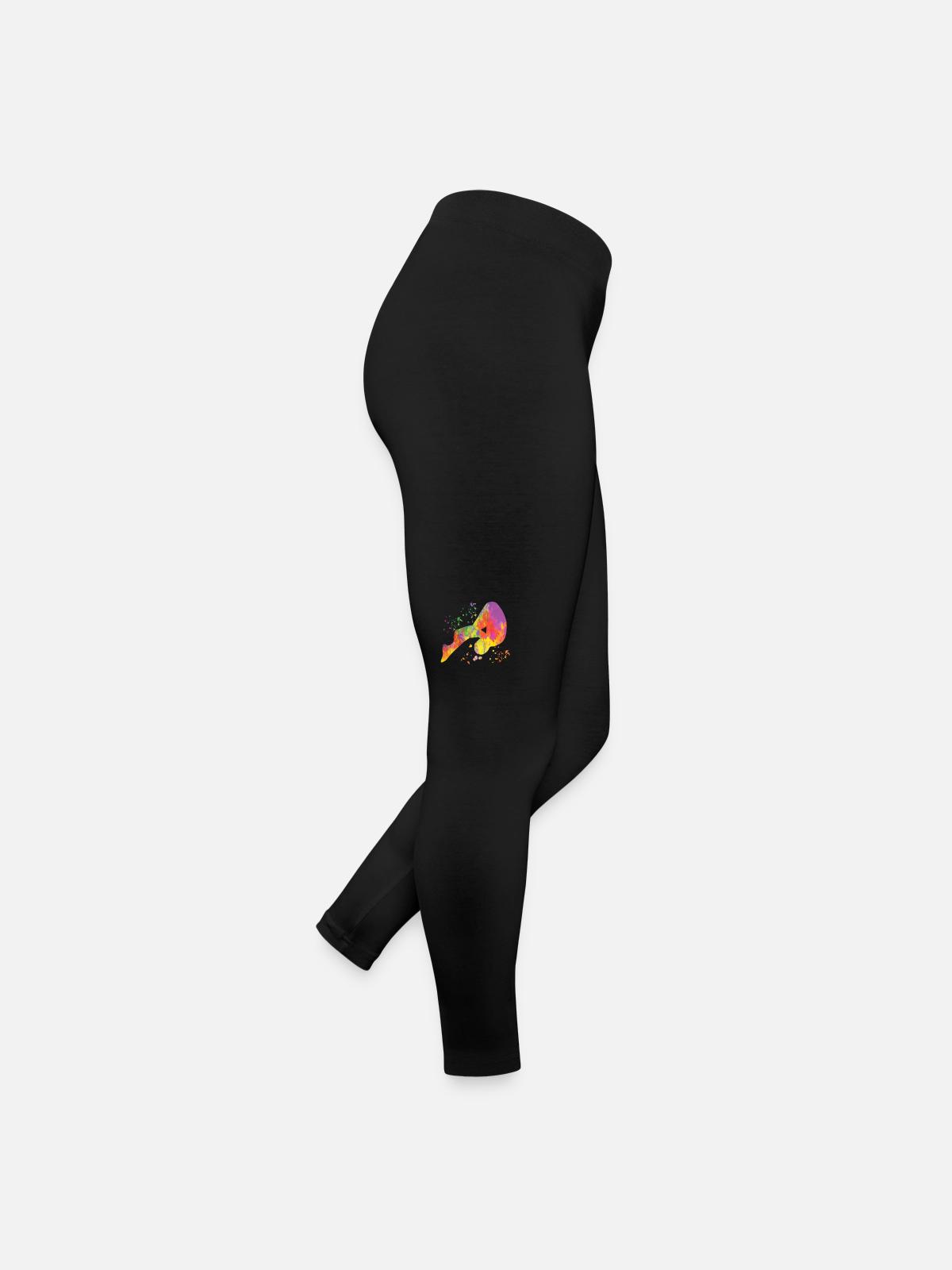 Diving Synchronized Diving - Women’s Jersey Leggings - black - Right