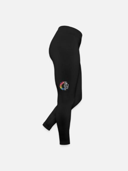 Avouez-le, la vie serait ennuyeuse sans moi - Legging en jersey Femme - noir - Droite