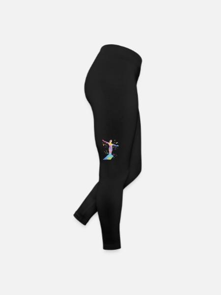 Diving, Synchronized Diving, Artistic Jumping - Women’s Jersey Leggings - black - Right