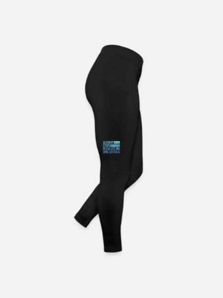 Stop Regulating and Listening Teacher - Women’s Jersey Leggings - black - Right