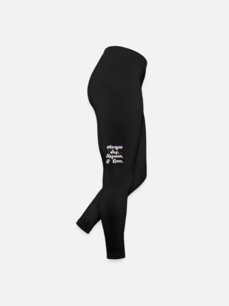Stop Regulating and Listening Teacher - Women’s Jersey Leggings - black - Right