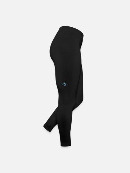 Flügel Surfer Wingsurfing Retro Folie Flügel - Frauen Jersey Leggings - Schwarz - Rechts